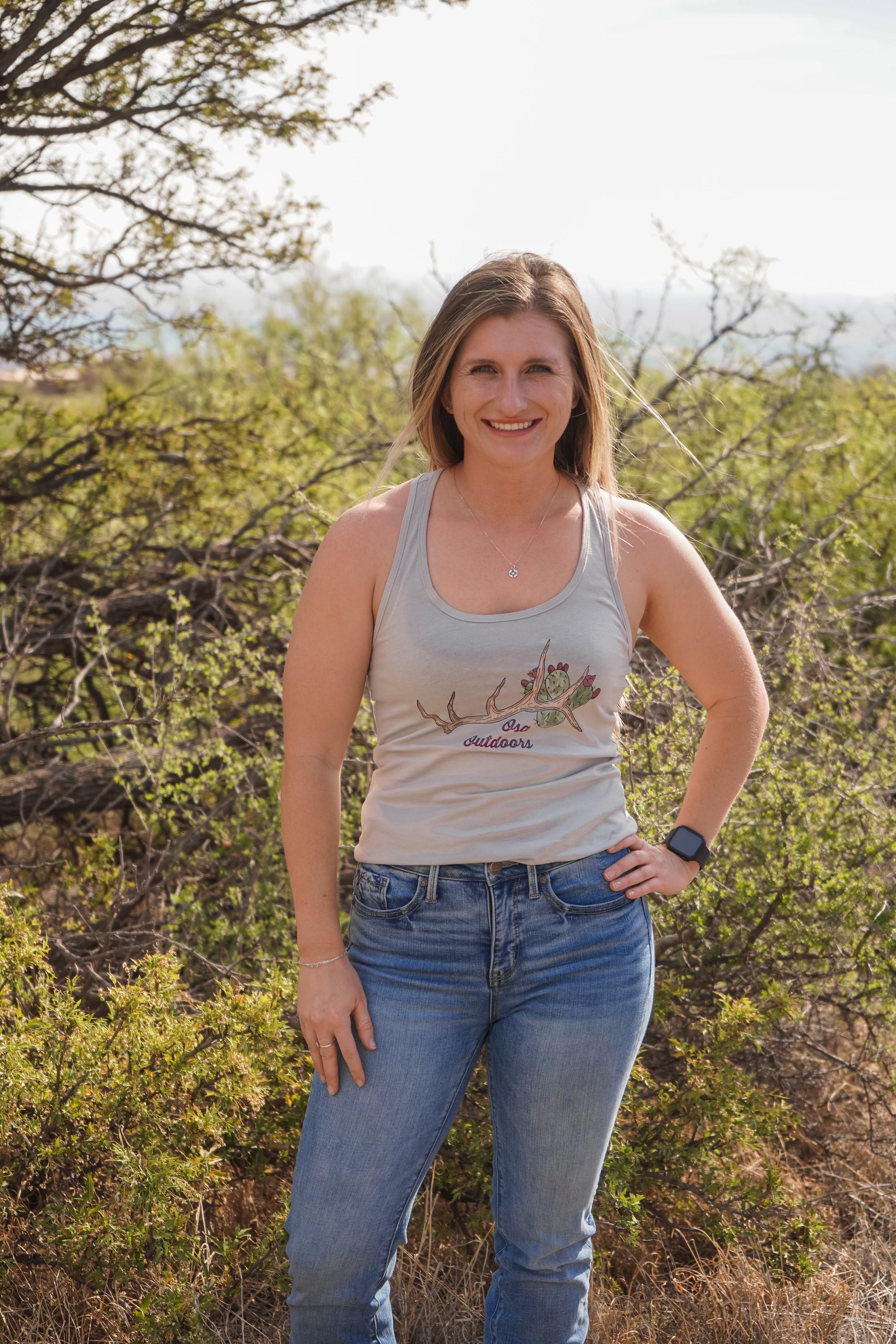 Elk Antler and Cactus Tank (color)