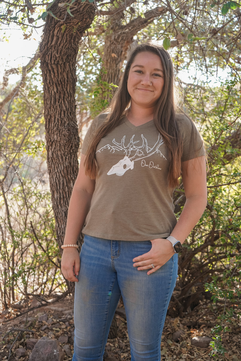 Deer Skull V-Neck