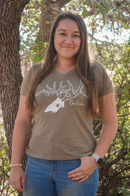 Deer Skull V-Neck