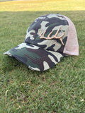Camo Elk Horn Ponytail hat