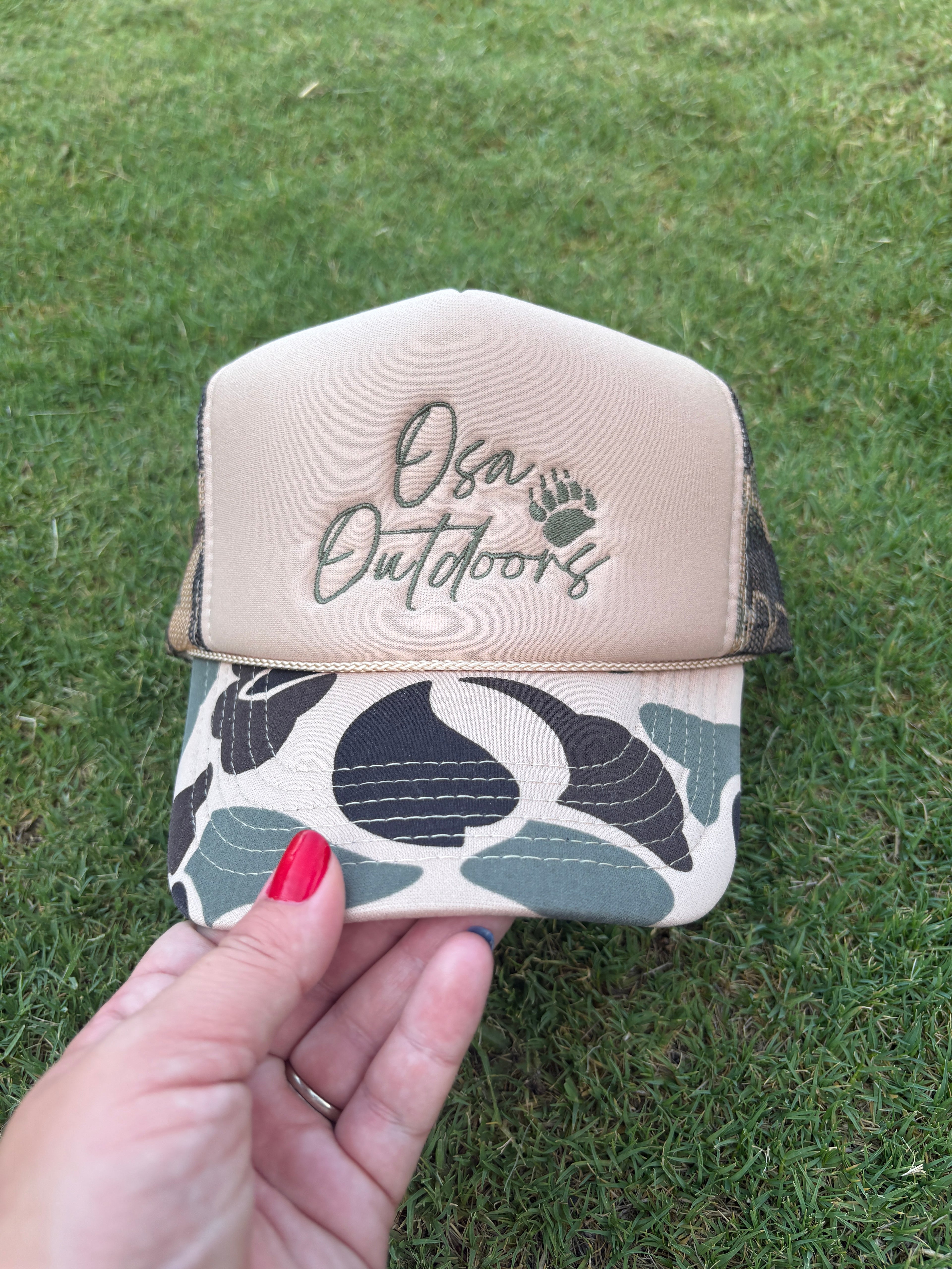 Camo Foam Trucker Hat (Brown/Beige)