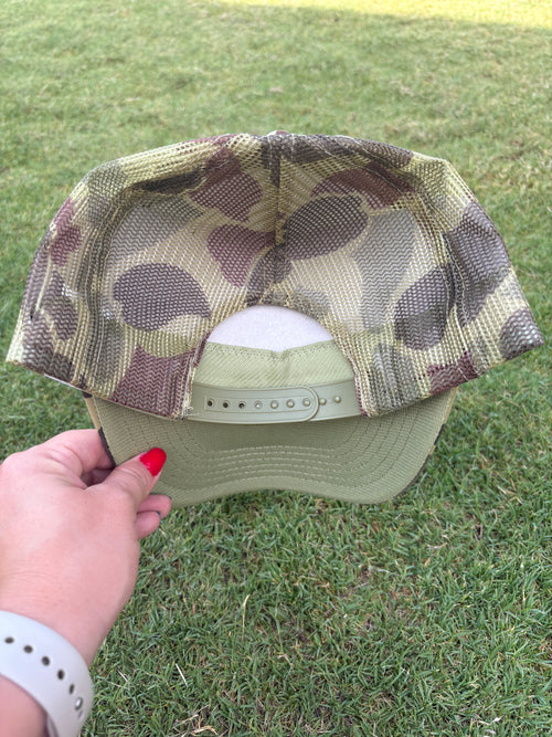 Camo Foam Trucker Hat (Brown/Beige)